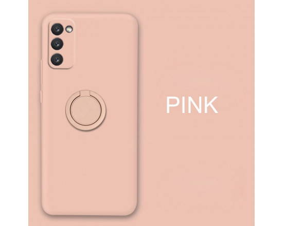 Силиконовый чехол Soft Touch с кольцом-держателем для Samsung Galaxy S23 Розовый