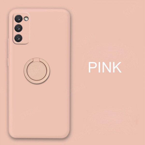 Силиконовый чехол Soft Touch с кольцом-держателем для Samsung Galaxy S20 FE Розовый