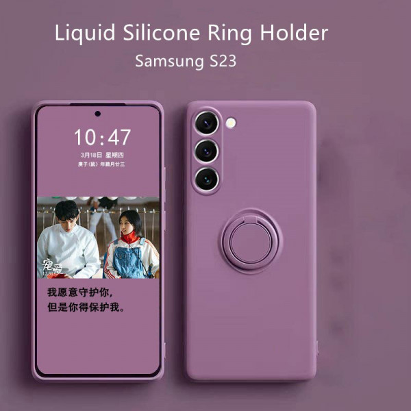 Силиконовый чехол Soft Touch с кольцом-держателем для Samsung Galaxy S20 FE Фиолетовый