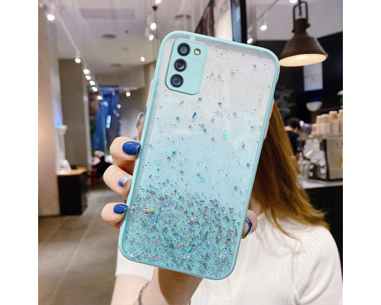 Чохол Stardust з кольоровими бортиками для Samsung S23 Бірюзовий