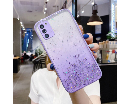 Чохол Stardust з кольоровими бортиками для Samsung S22 Фіолетовий