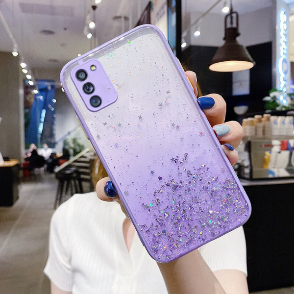 Чехол Stardust с цветными бортиками для Samsung S23 Фиолетовый
