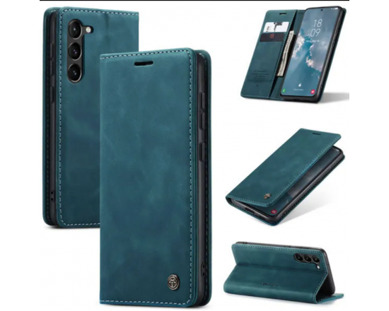 Чехол-книжка CaseMe из нубука для Samsung S23 Plus Бирюзовый