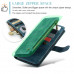 Чехол-кошелек CaseMe Retro Leather с манитом и ремешком для Samsung S23 FE Бирюзовый