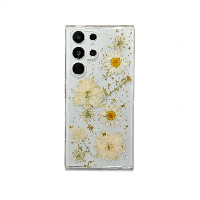 Прозрачный силиконовый цветочный чехол для Samsung Galaxy S23 Ultra
