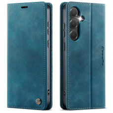 Чохол-книжка CaseMe RFID із нубука для Samsung Galaxy S24 FE Бірюзовий