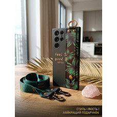 Силіконовий чохол для Samsung Galaxy S25 Ultra з ремінцем-підставкою та на шию Happy Day