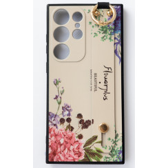 Силіконовий чохол для Samsung Galaxy S25 Ultra з ремінцем-підставкою Flowerplus