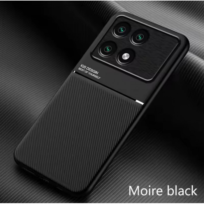 Силиконовый чехол IQS Design для Xiaomi Poco X6 Pro 5G Черный