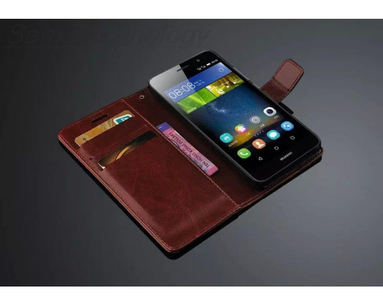 Кожаный чехол-книжка для Huawei Y6 Pro