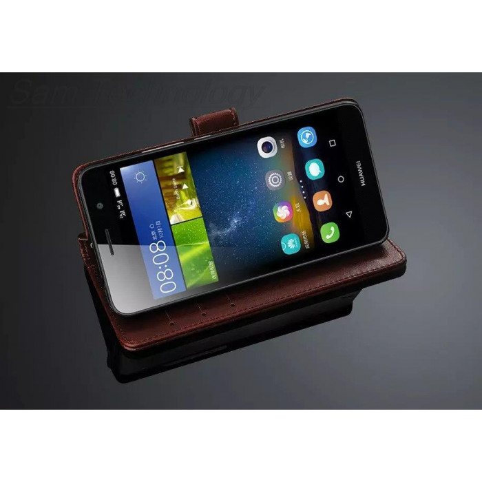 Кожаный чехол-книжка для Huawei Y6 Pro