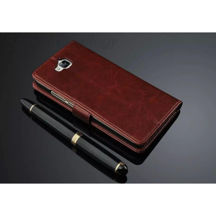 Кожаный чехол-книжка для Huawei Y6 Pro