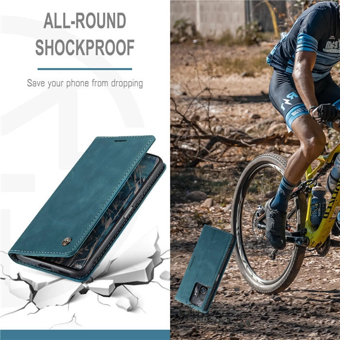 Чохол-книжка CaseMe із нубуку для Xiaomi Poco C75 Бірюзовий