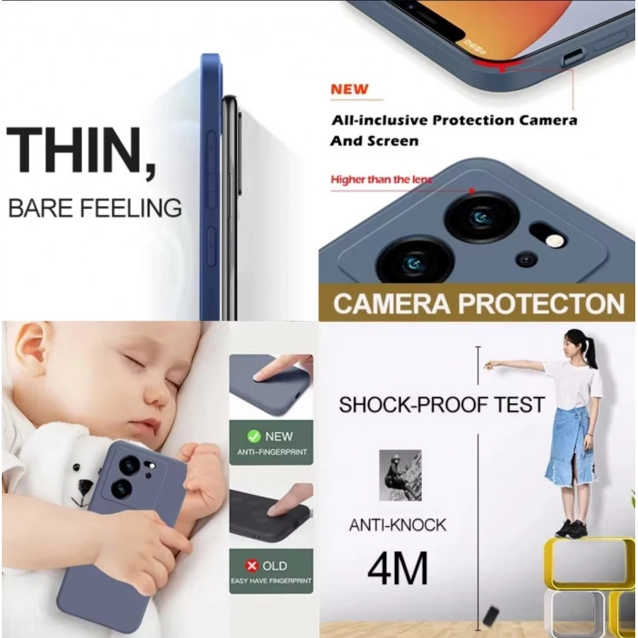 Силіконовий чохол Soft Touch для Xiaomi 13T/Pro Сіро-синій