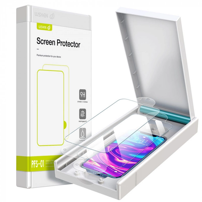 Самоклеющееся защитное стекло Wsken для iPhone 12 Pro (2шт)