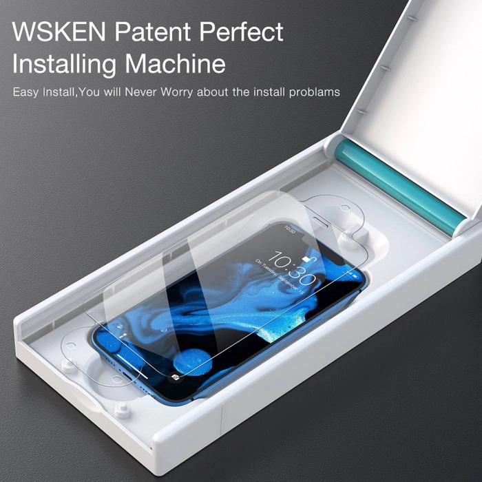 Самоклеющееся защитное стекло Wsken для iPhone 12 Pro (2шт)