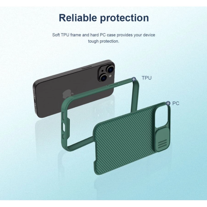 Чехол Nillkin Camshield Pro для iPhone 13 Зеленый