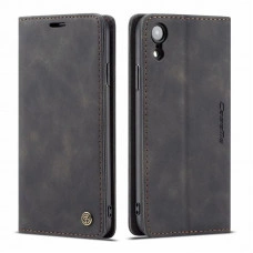 Чохол-книжка CaseMe з нубуку для iPhone XR Чорний