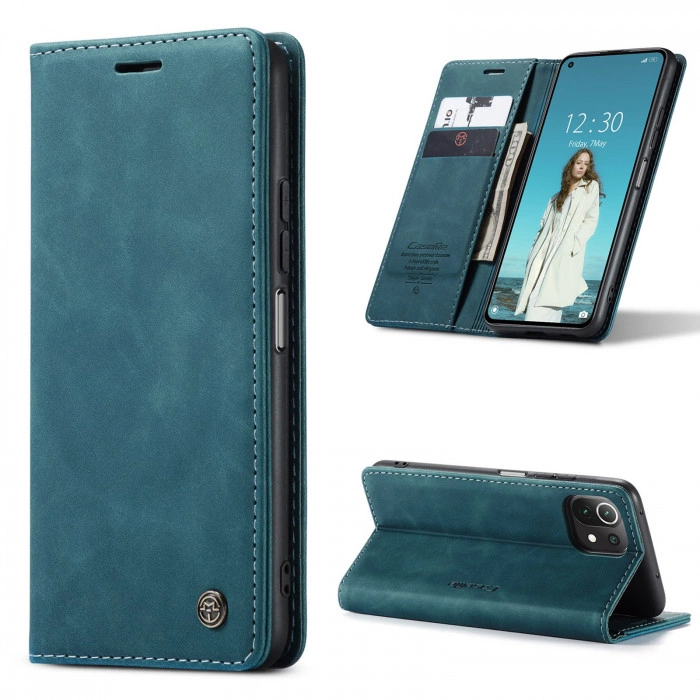 Чохол-книжка CaseMe із нубуку для Xiaomi Poco C75 Бірюзовий