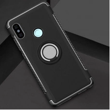 Противоударный бампер для Xiaomi Mi 8 с кольцом-держателем