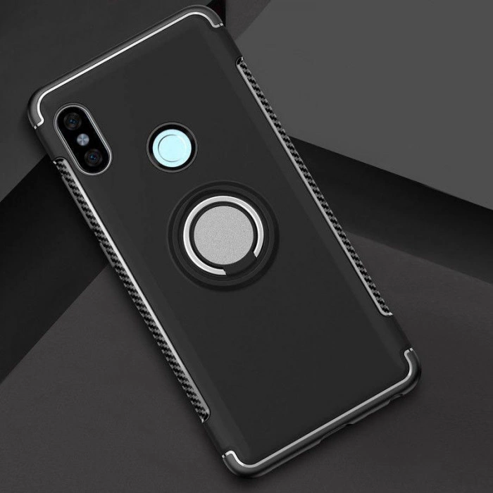 Противоударный бампер для Xiaomi Mi 8 с кольцом-держателем