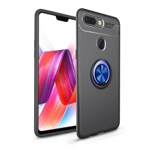 Силиконовый бампер для Xiaomi Mi 8 Lite с кольцом-держателем Синий