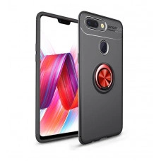 Силиконовый бампер для Xiaomi Mi 8 Lite с кольцом-держателем Красный