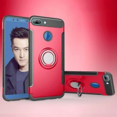 Противоударный бампер для Xiaomi Mi 8 Lite с кольцом-держателем Красный