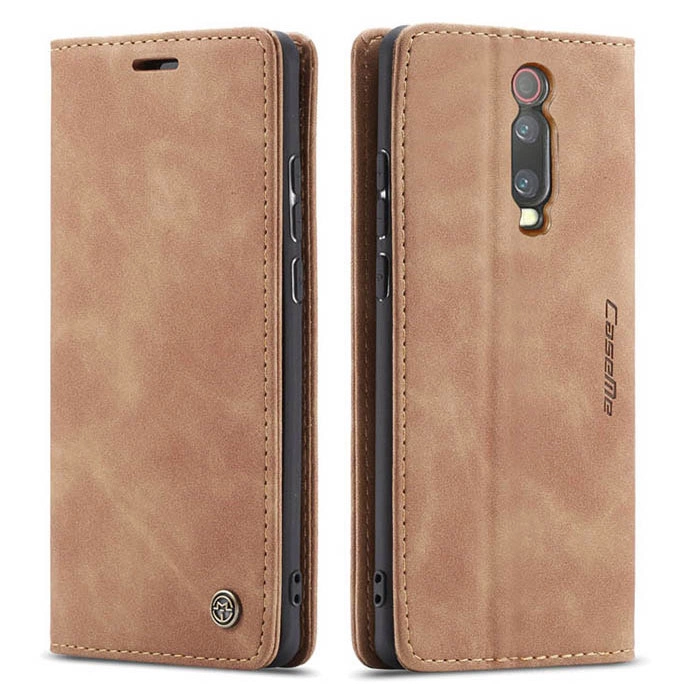 Чехол-книжка CaseMe из нубука для Xiaomi Mi 9T/Pro Светло-коричневый