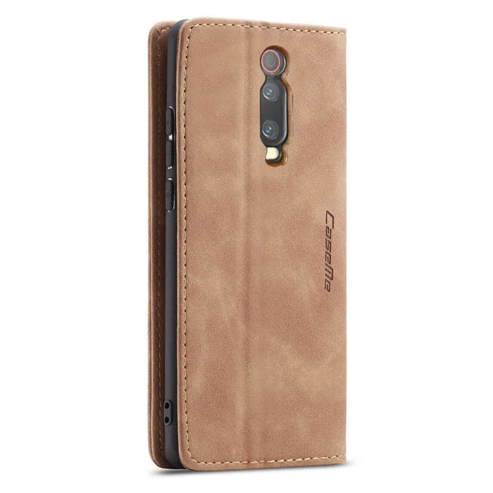 Чехол-книжка CaseMe из нубука для Xiaomi Mi 9T/Pro Светло-коричневый