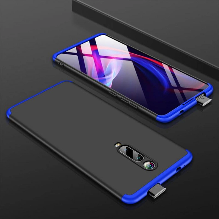 Матовый защитный чехол GKK 360° для Xiaomi Mi 9T/Pro Черно-синий Матовый защитный чехол GKK 360° для Xiaomi Mi 9T/Pro Черно-синий