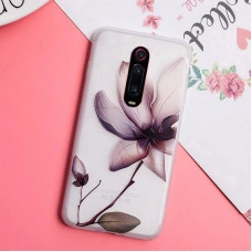 Рельефный силиконовый чехол для Xiaomi Mi 9T/Pro с картинкой Магнолия