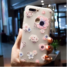 Рельефный силиконовый чехол для Xiaomi Mi A1 с картинкой Цветы 1
