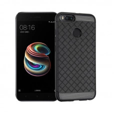 Силиконовый чехол с плетением для Xiaomi Mi A1 Черный
