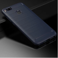 Силиконовый чехол с карбоновой вставкой для Xiaomi Mi A1