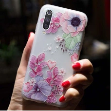 Рельефный силиконовый чехол для Samsung A30s/A50/A50s с картинкой Цветочная композиция
