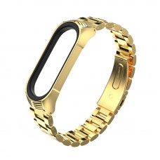 Ремешок MiJobs TF Plus металлический для Xiaomi Mi Band 5 Gold