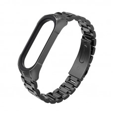 Ремешок MiJobs TF Plus металлический для Xiaomi Mi Band 5 Black