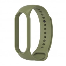 Силиконовый ремешок MiJobs для Xiaomi Mi Band 3 Тёмно-зелёный (хаки)