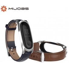 Ремешок MiJobs кожаный GT для Xiaomi Mi Band 3/4