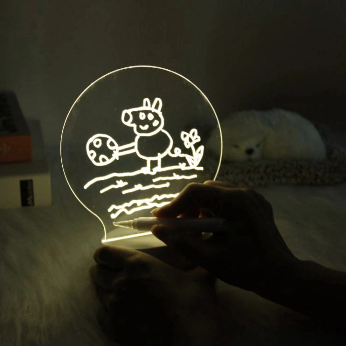 3D светильник-ночник планер круглый с маркером на котором можно писать 3D Creative