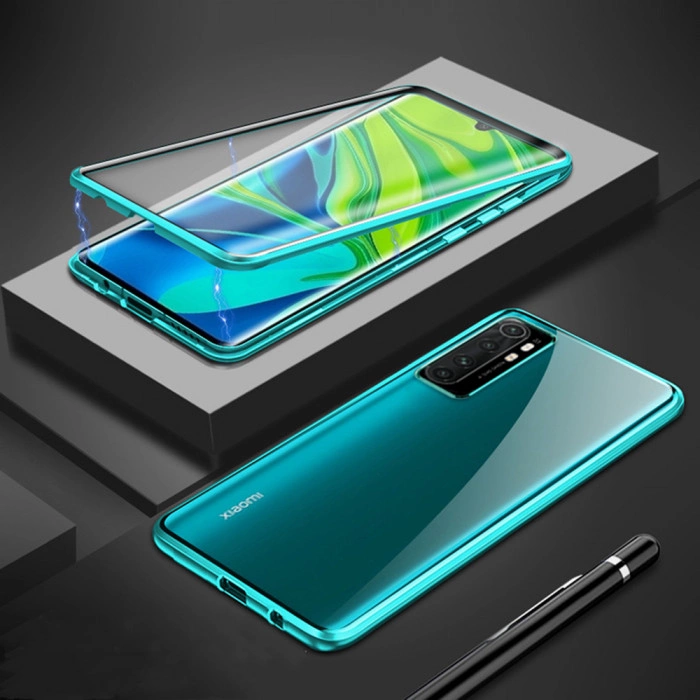Двосторонній магнітний чохол для Xiaomi Mi Note 10 Lite Бірюзовий Двосторонній магнітний чохол для Xiaomi Mi Note 10 Lite Бірюзовий