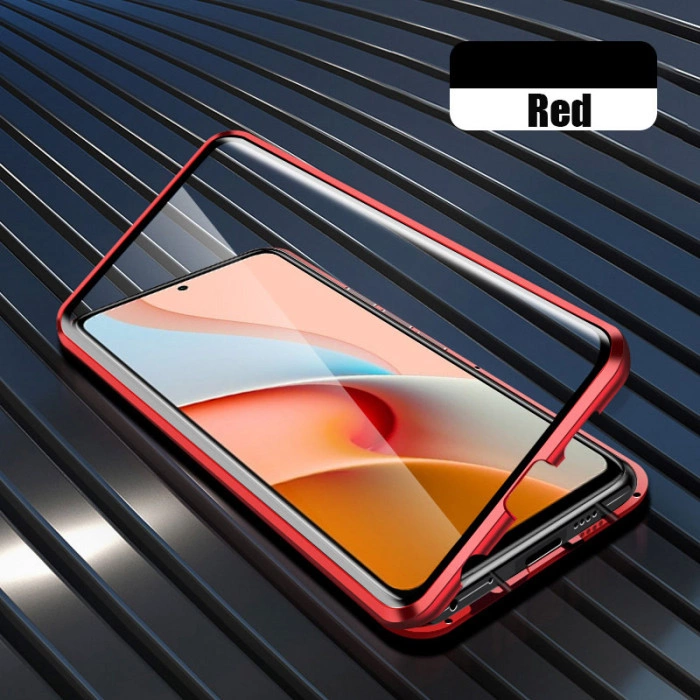 Двухсторонний магнитный чехол для Xiaomi Mi Note 10 Lite Красный