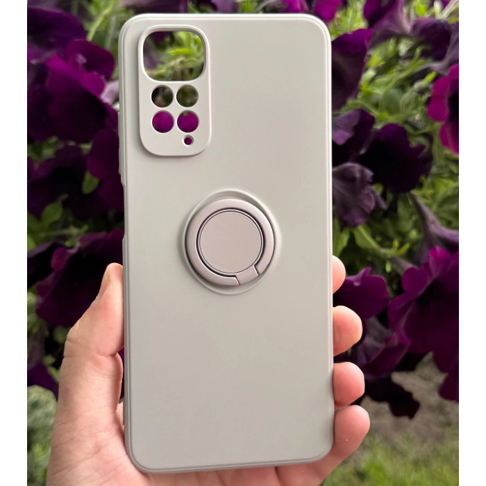 Силиконовый чехол Soft Touch с кольцом-держателем для Xiaomi Redmi Note 11/11s Серый Силиконовый чехол Soft Touch с кольцом-держателем для Xiaomi Redmi Note 11/11s Серый