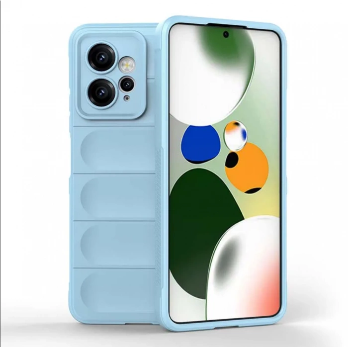 Силиконовый противоударный чехол для Xiaomi Redmi Note 12 Голубой