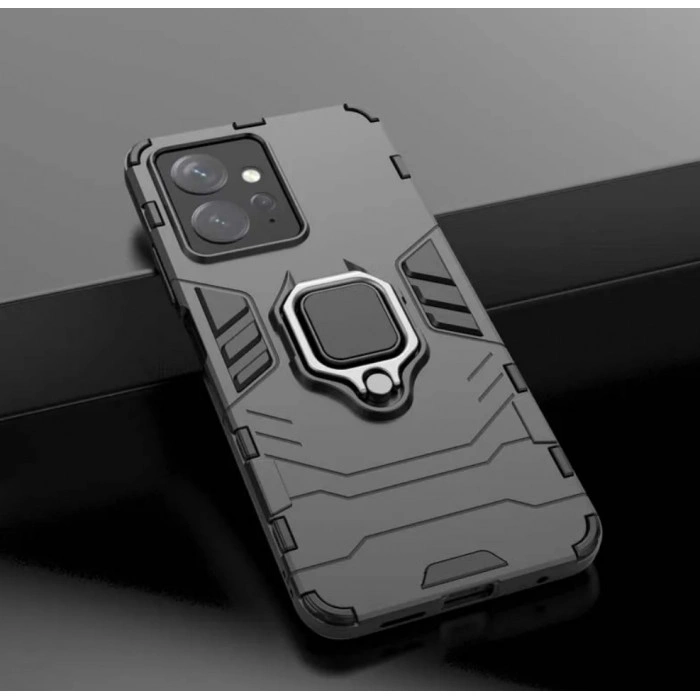 Защитный бампер IronMan для Xiaomi Redmi Note 12 4G с кольцом-держателем Чёрный Защитный бампер IronMan для Xiaomi Redmi Note 12 4G с кольцом-держателем Чёрный