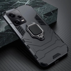 Защитный бампер IronMan для Xiaomi Redmi Note 12 Pro+ 5G с кольцом-держателем Чёрный