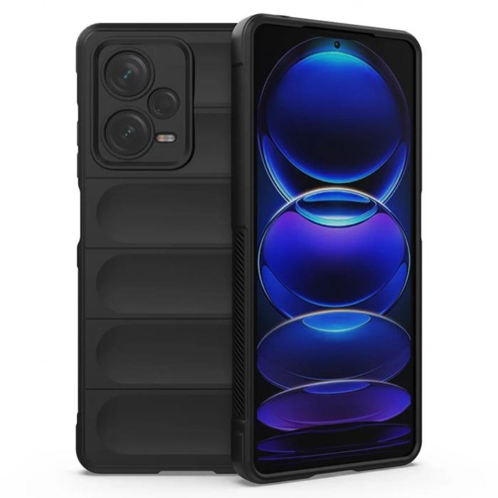 Силиконовый противоударный чехол для Xiaomi Poco X5 5G Черный Силиконовый противоударный чехол для Xiaomi Poco X5 5G Черный
