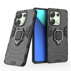 Захисний бампер IronMan для Xiaomi Redmi Note 13 5G з кільцем-тримачем Чорний
