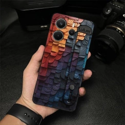Силіконовий чохол для Xiaomi Redmi Note 14 4G з ремінцем-підставкою Луска